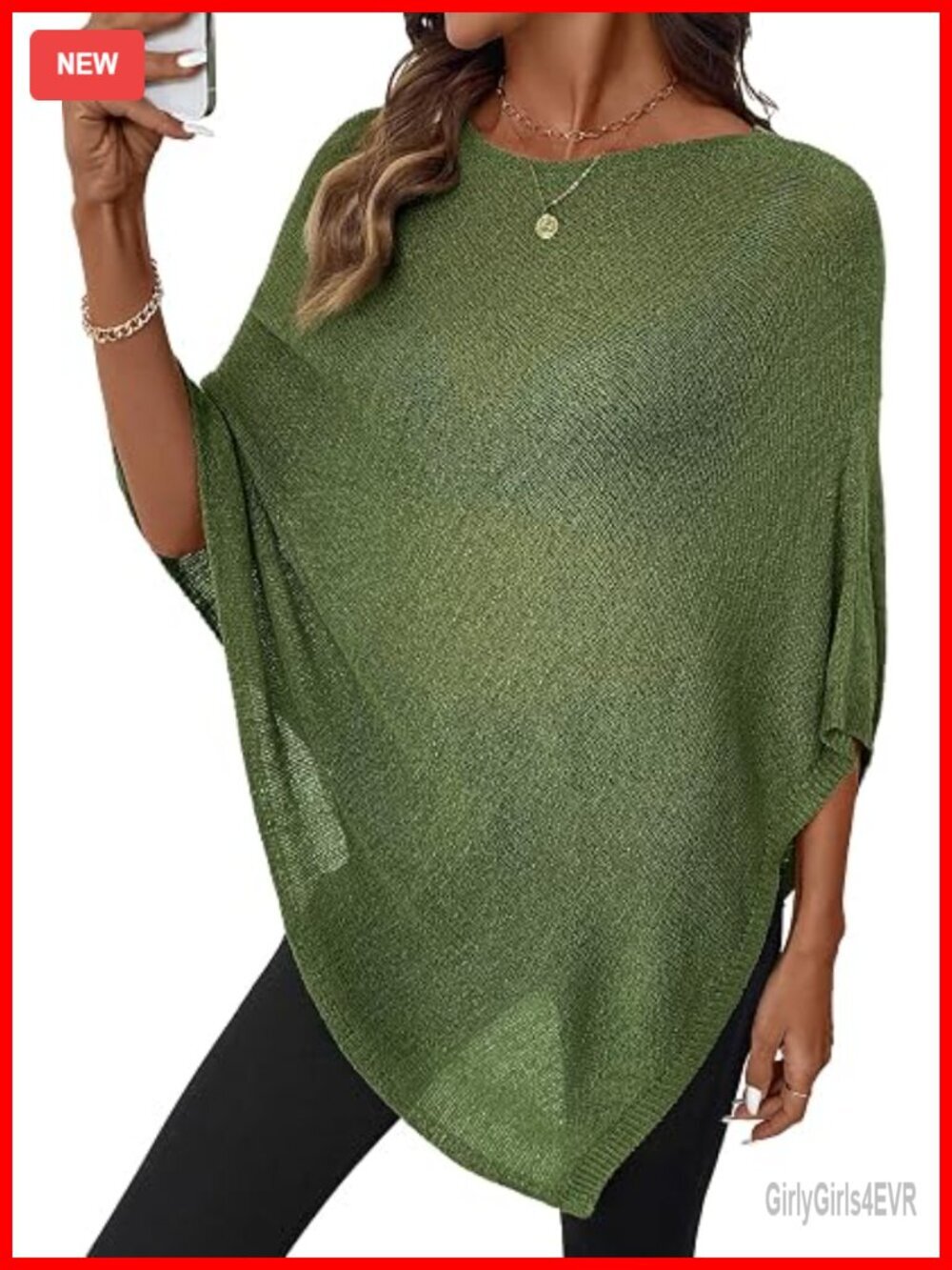 Sheer Crochet Knit Poncho Beach Cover Up Top